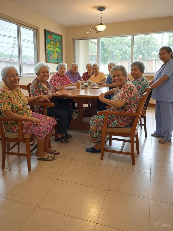 Casa de repouso em ambiente acolhedor
