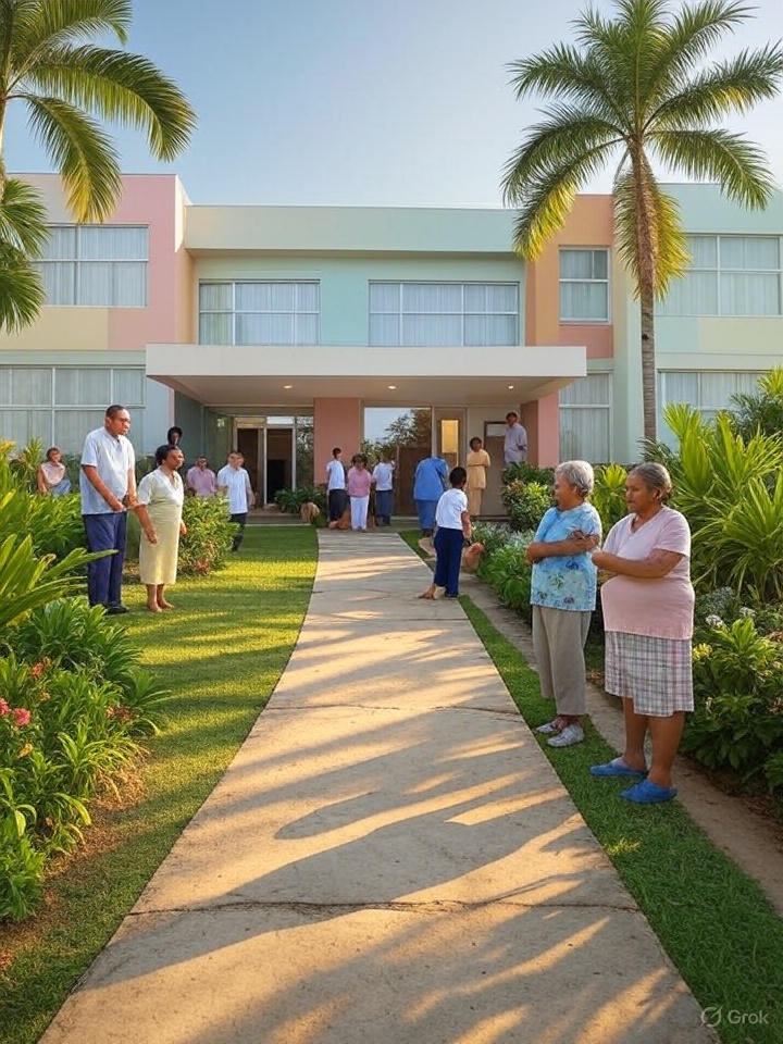 Casa de repouso em ambiente acolhedor