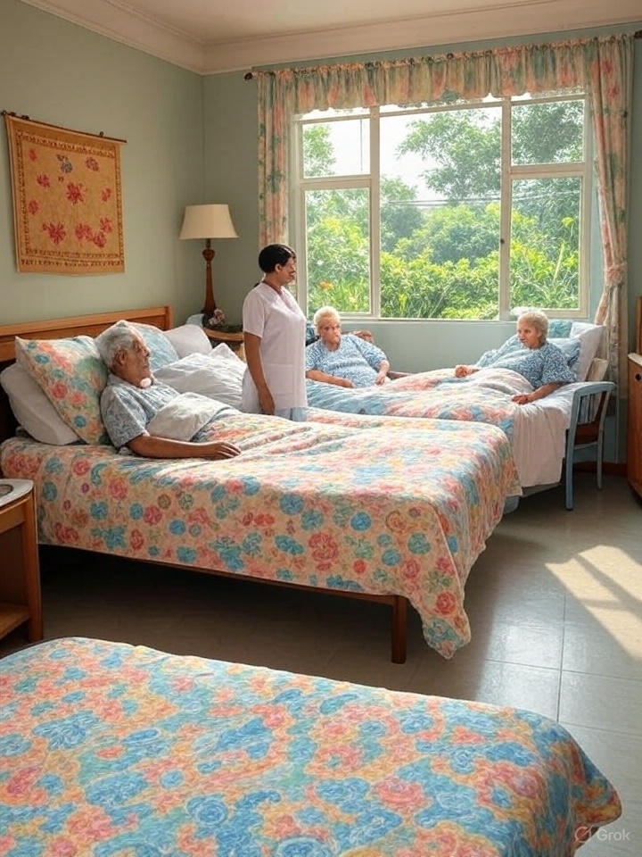 Casa de repouso em ambiente acolhedor