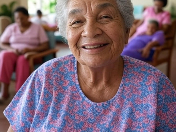 Casa de repouso em ambiente acolhedor