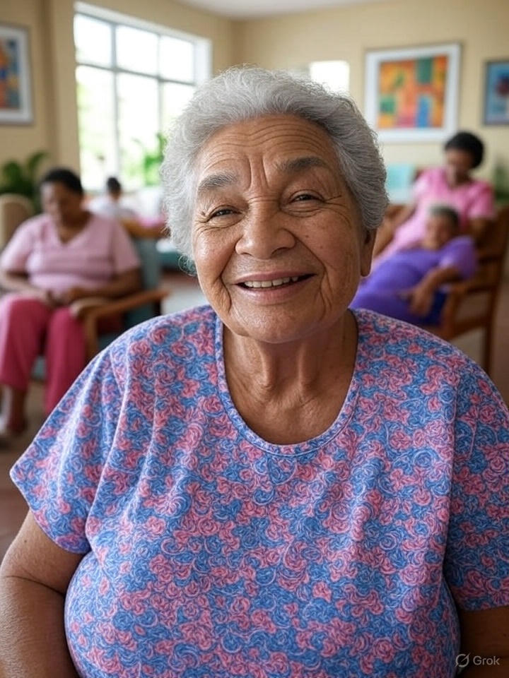 Casa de repouso em ambiente acolhedor